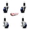 Service Caster 3'' Solid Poly Wheel Swivel 1-5/8'' Expanding Stem Caster Set 2 Brakes, 4PK SCC-EX20S314-SPUS-2-TLB-2-158 - alternate 3